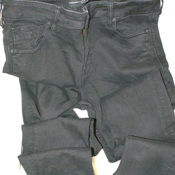 Guess Skinny Black Jeans Size 33 x 32 - Picture 16 of 16